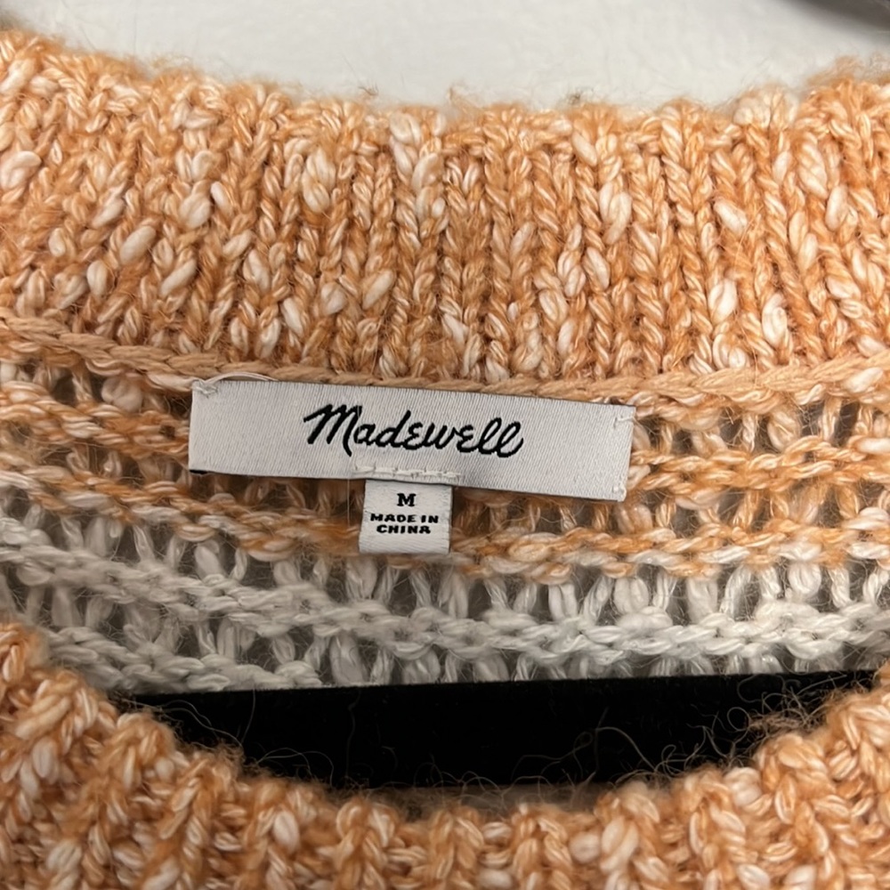 Madewell Baez Striped Pullover Sweater Size Medium - Picture 3 of 3